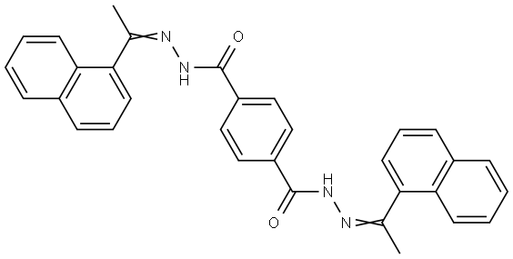 N'~1~,N'~4~-bis[1-(1-naphthyl)ethylidene]terephthalohydrazide Structural