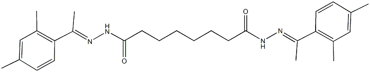N'~1~,N'~8~-bis[1-(2,4-dimethylphenyl)ethylidene]octanedihydrazide Structural