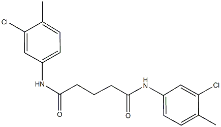 N~1~,N~5~-bis(3-chloro-4-methylphenyl)pentanediamide Structural