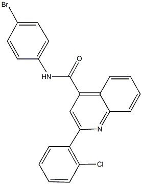 N-(4-bromophenyl)-2-(2-chlorophenyl)-4-quinolinecarboxamide Structural