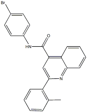 N-(4-bromophenyl)-2-(2-methylphenyl)-4-quinolinecarboxamide Structural