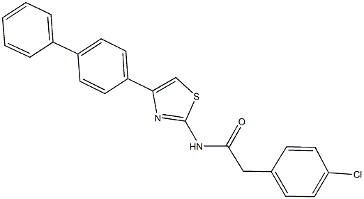 N-(4-[1,1'-biphenyl]-4-yl-1,3-thiazol-2-yl)-2-(4-chlorophenyl)acetamide Structural