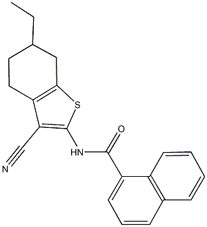 N-(3-cyano-6-ethyl-4,5,6,7-tetrahydro-1-benzothien-2-yl)-1-naphthamide Structural