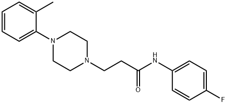 N-(4-fluorophenyl)-3-[4-(2-methylphenyl)piperazin-1-yl]propanamide Structural