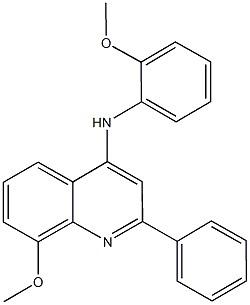 N-(2-methoxyphenyl)-N-(8-methoxy-2-phenyl-4-quinolinyl)amine Structural