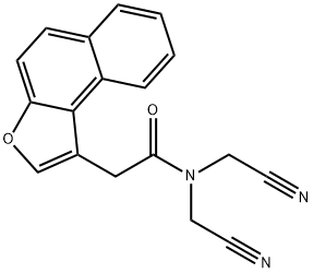 N,N-bis(cyanomethyl)-2-naphtho[2,1-b]furan-1-ylacetamide Structural