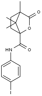 N-(4-iodophenyl)-4,7,7-trimethyl-3-oxo-2-oxabicyclo[2.2.1]heptane-1-carboxamide Structural