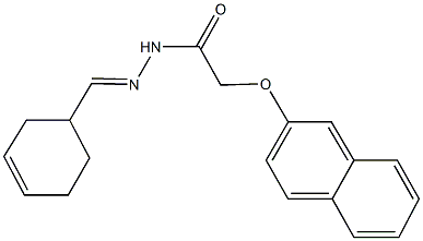 N'-(3-cyclohexen-1-ylmethylene)-2-(2-naphthyloxy)acetohydrazide Structural