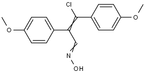 3-chloro-2,3-bis(4-methoxyphenyl)acrylaldehyde oxime