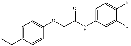 N-(4-bromo-3-chlorophenyl)-2-(4-ethylphenoxy)acetamide Structural