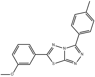 methyl 3-[3-(4-methylphenyl)[1,2,4]triazolo[3,4-b][1,3,4]thiadiazol-6-yl]phenyl ether Structural