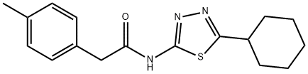 N-(5-cyclohexyl-1,3,4-thiadiazol-2-yl)-2-(4-methylphenyl)acetamide Structural