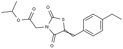 isopropyl [5-(4-ethylbenzylidene)-2,4-dioxo-1,3-thiazolidin-3-yl]acetate Structural