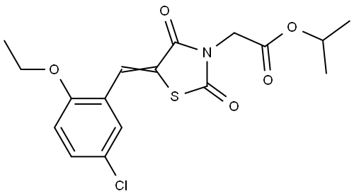 isopropyl [5-(5-chloro-2-ethoxybenzylidene)-2,4-dioxo-1,3-thiazolidin-3-yl]acetate Structural