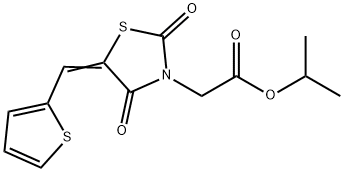 isopropyl [2,4-dioxo-5-(2-thienylmethylene)-1,3-thiazolidin-3-yl]acetate Structural
