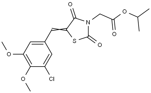 isopropyl [5-(3-chloro-4,5-dimethoxybenzylidene)-2,4-dioxo-1,3-thiazolidin-3-yl]acetate Structural