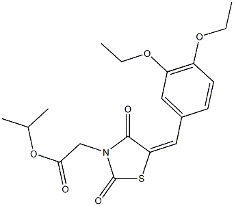 isopropyl [5-(3,4-diethoxybenzylidene)-2,4-dioxo-1,3-thiazolidin-3-yl]acetate Structural