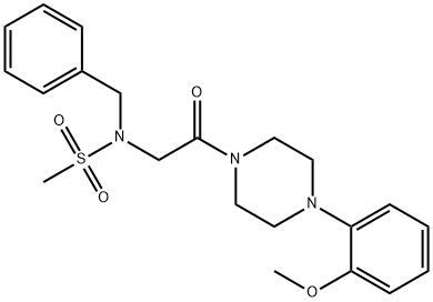 N-benzyl-N-{2-[4-(2-methoxyphenyl)-1-piperazinyl]-2-oxoethyl}methanesulfonamide Structural