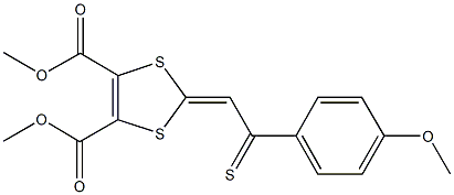 dimethyl 2-[2-(4-methoxyphenyl)-2-thioxoethylidene]-1,3-dithiole-4,5-dicarboxylate Structural