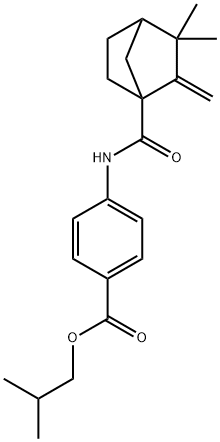 isobutyl4-{[(3,3-dimethyl-2-methylenebicyclo[2.2.1]hept-1-yl)carbonyl]amino}benzoate Structural