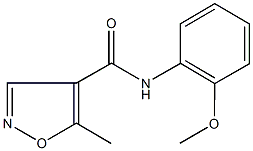 N-(2-methoxyphenyl)-5-methyl-4-isoxazolecarboxamide Structural