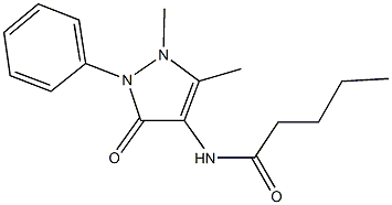 N-(1,5-dimethyl-3-oxo-2-phenyl-2,3-dihydro-1H-pyrazol-4-yl)pentanamide Structural