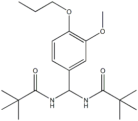 N-[[(2,2-dimethylpropanoyl)amino](3-methoxy-4-propoxyphenyl)methyl]-2,2-dimethylpropanamide Structural