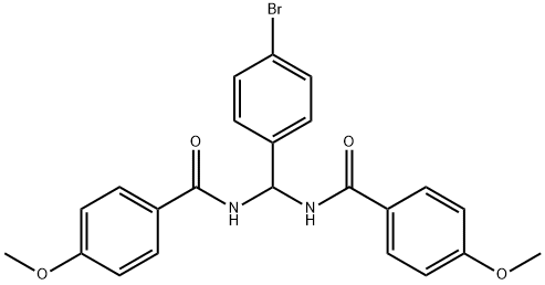 N-{(4-bromophenyl)[(4-methoxybenzoyl)amino]methyl}-4-methoxybenzamide Structural