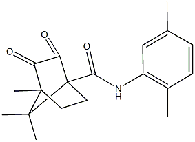 N-(2,5-dimethylphenyl)-4,7,7-trimethyl-2,3-dioxobicyclo[2.2.1]heptane-1-carboxamide Structural