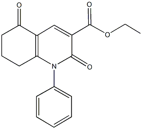ethyl 2,5-dioxo-1-phenyl-1,2,5,6,7,8-hexahydro-3-quinolinecarboxylate Structural