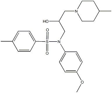 N-[2-hydroxy-3-(4-methyl-1-piperidinyl)propyl]-N-(4-methoxyphenyl)-4-methylbenzenesulfonamide Structural