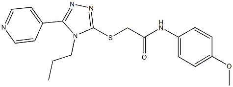 N-(4-methoxyphenyl)-2-{[4-propyl-5-(4-pyridinyl)-4H-1,2,4-triazol-3-yl]sulfanyl}acetamide Structural