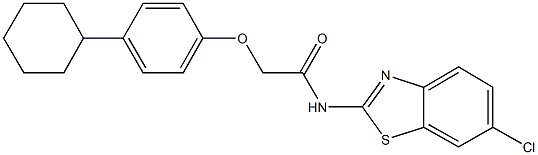 N-(6-chloro-1,3-benzothiazol-2-yl)-2-(4-cyclohexylphenoxy)acetamide Structural