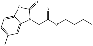 butyl (5-methyl-2-oxo-1,3-benzoxazol-3(2H)-yl)acetate Structural