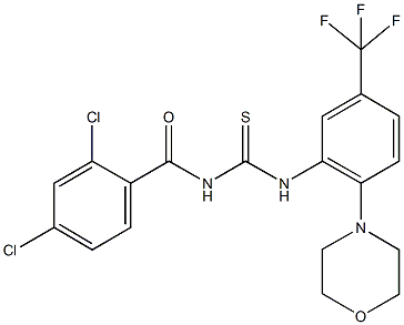 N-(2,4-dichlorobenzoyl)-N'-[2-(4-morpholinyl)-5-(trifluoromethyl)phenyl]thiourea Structural