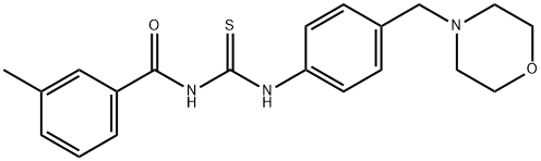 N-(3-methylbenzoyl)-N'-[4-(4-morpholinylmethyl)phenyl]thiourea Structural