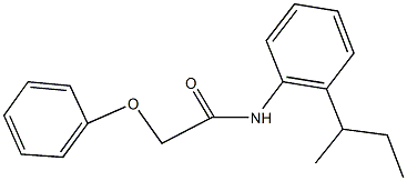 N-(2-sec-butylphenyl)-2-phenoxyacetamide Structural