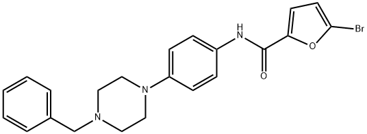 N-[4-(4-benzyl-1-piperazinyl)phenyl]-5-bromo-2-furamide Structural