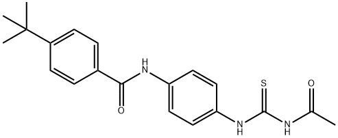 N-(4-{[(acetylamino)carbothioyl]amino}phenyl)-4-tert-butylbenzamide Structural
