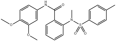 N-(3,4-dimethoxyphenyl)-2-{methyl[(4-methylphenyl)sulfonyl]amino}benzamide Structural