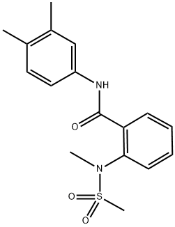 N-(3,4-dimethylphenyl)-2-[methyl(methylsulfonyl)amino]benzamide Structural
