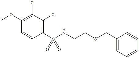 N-[2-(benzylsulfanyl)ethyl]-2,3-dichloro-4-methoxybenzenesulfonamide Structural