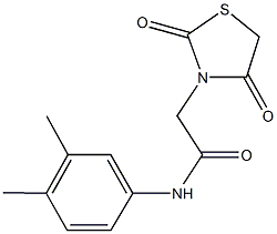 N-(3,4-dimethylphenyl)-2-(2,4-dioxo-1,3-thiazolidin-3-yl)acetamide Structural