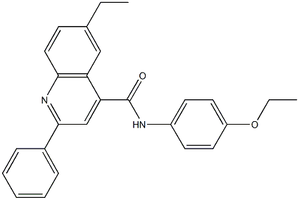 N-(4-ethoxyphenyl)-6-ethyl-2-phenyl-4-quinolinecarboxamide Structural