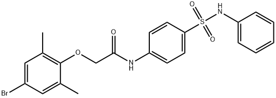N-[4-(anilinosulfonyl)phenyl]-2-(4-bromo-2,6-dimethylphenoxy)acetamide Structural