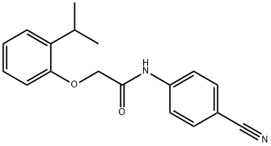 N-(4-cyanophenyl)-2-(2-isopropylphenoxy)acetamide Structural