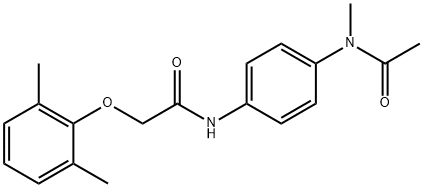 N-{4-[acetyl(methyl)amino]phenyl}-2-(2,6-dimethylphenoxy)acetamide Structural