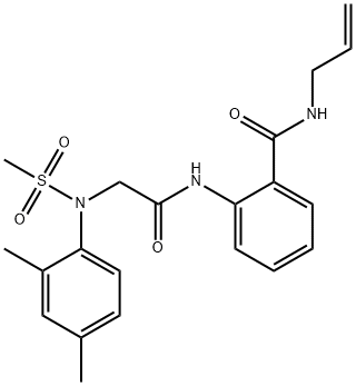 N-allyl-2-({[2,4-dimethyl(methylsulfonyl)anilino]acetyl}amino)benzamide Structural