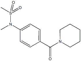 N-methyl-N-[4-(1-piperidinylcarbonyl)phenyl]methanesulfonamide Structural