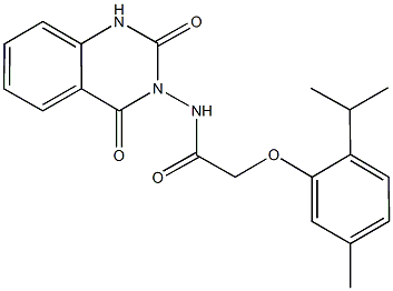 N-(2,4-dioxo-1,4-dihydro-3(2H)-quinazolinyl)-2-(2-isopropyl-5-methylphenoxy)acetamide Structural